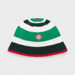 Cotton Crochet Hat Green White