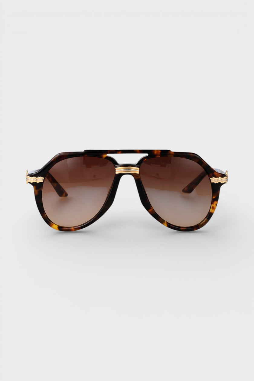 Casablanca Rajio Sunglasses Gold Brown