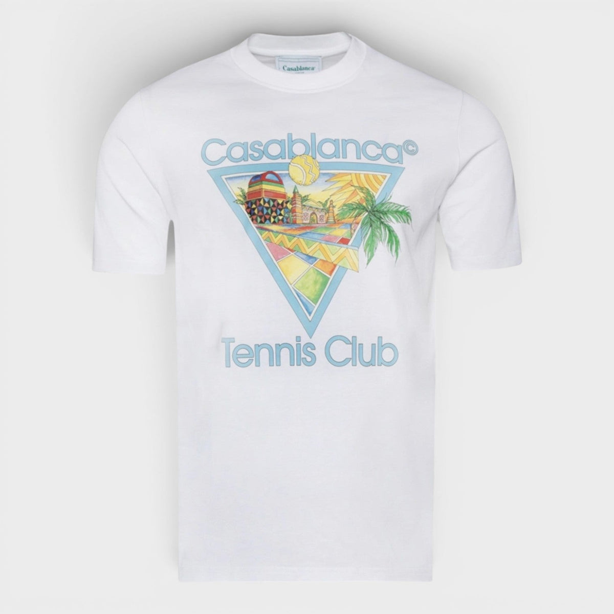 Printed T-Shirt Afro Cubism Tennis Club White