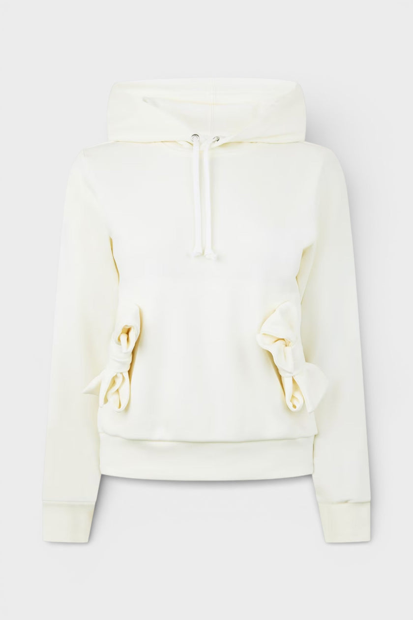 Comme Des Garcons CDG Bow Detail Hoodie Off White
