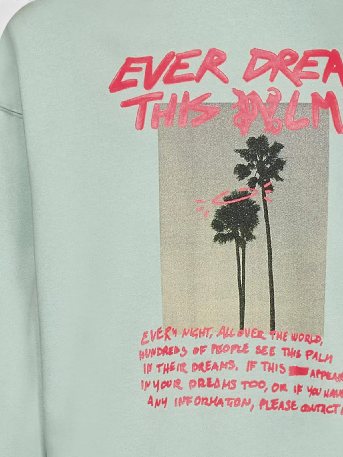 Palm Dream Crewneck Mint Fuchsia