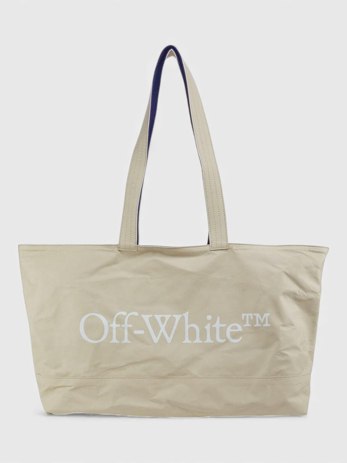 Off-White Reversible Tote Bag Beige Blue