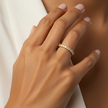 Gold halo band ring