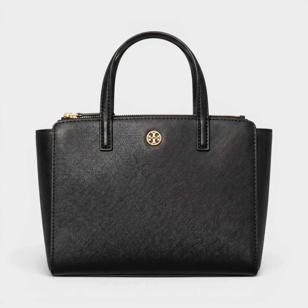 Mini Top Zip Tote Black