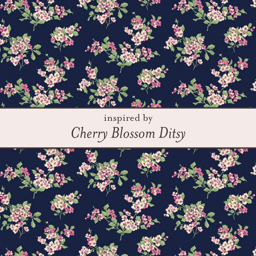 Laura Ashley Silver Cherry Blossom Ditsy Hoop Earrings