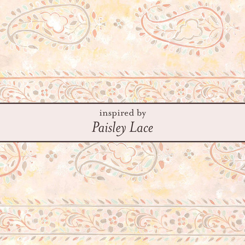 Laura Ashley Fashion Paisley Lace Hoop Earrings