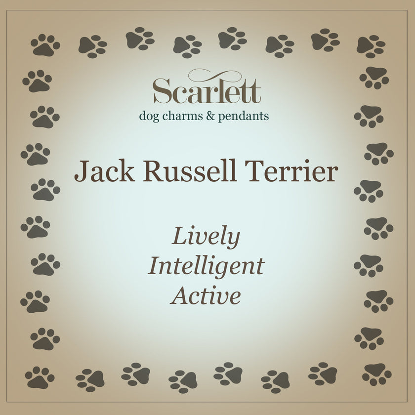 Jack Russell Terrier Personalised Silver Dog Tag Necklace