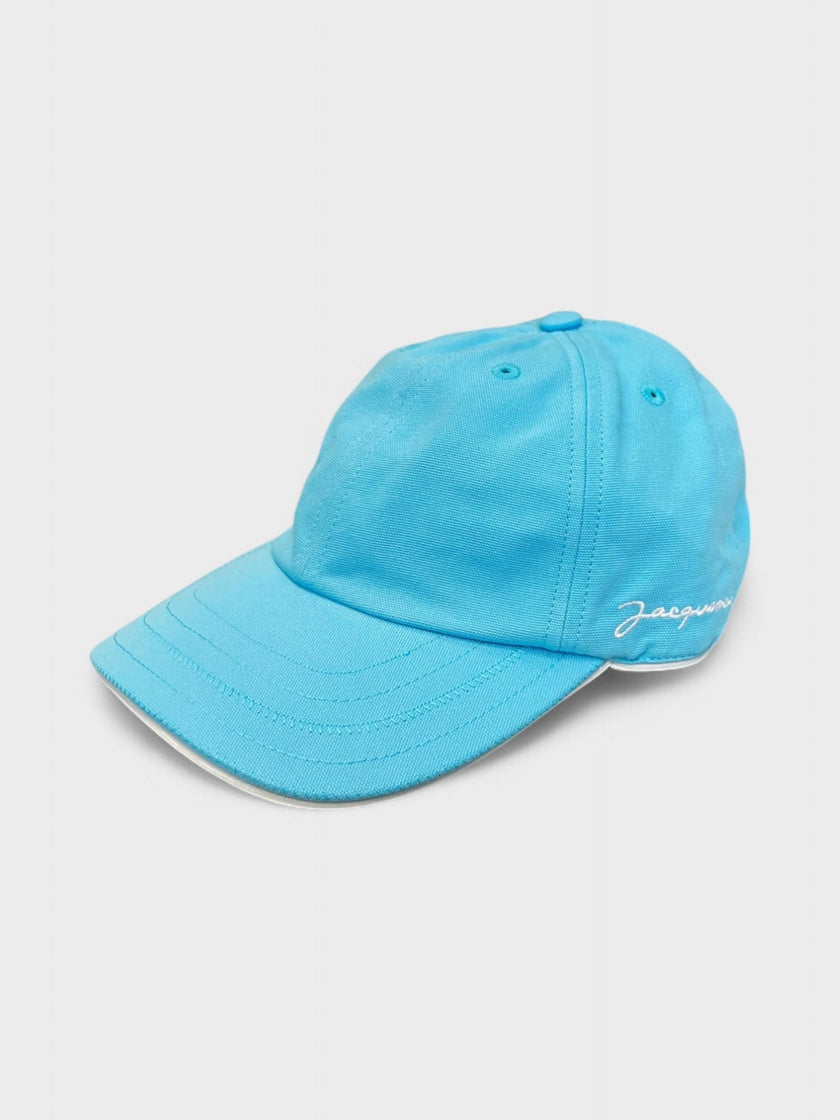 Jacquemus La Casquette Bricolo Turquoise Cap
