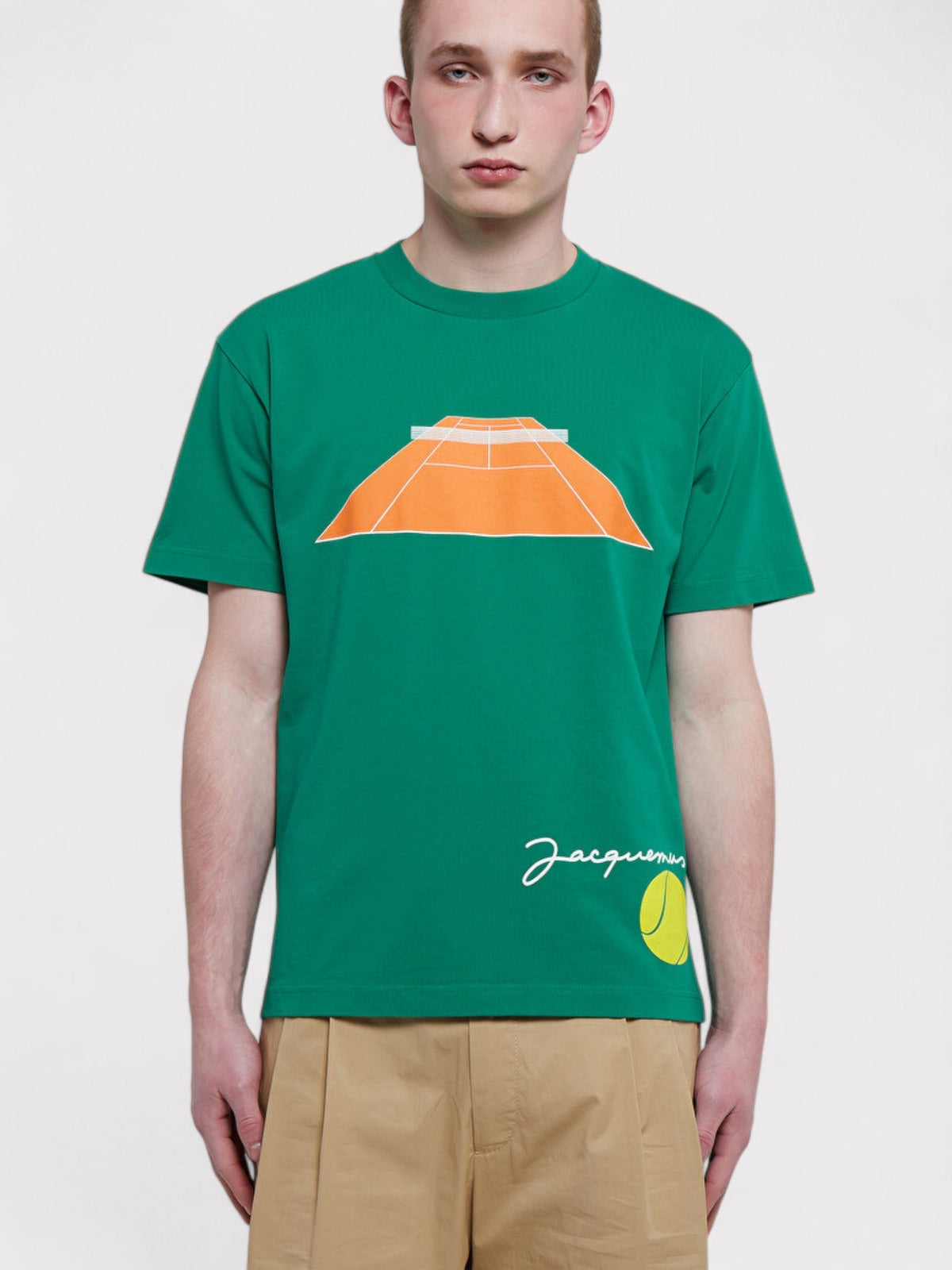 Jacquemus Le T-Shirt Tennis Print Tennis Green
