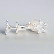 Jasmine Flower Silver Stud Earrings