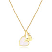 Mother Of Pearl Heart Initial Necklace