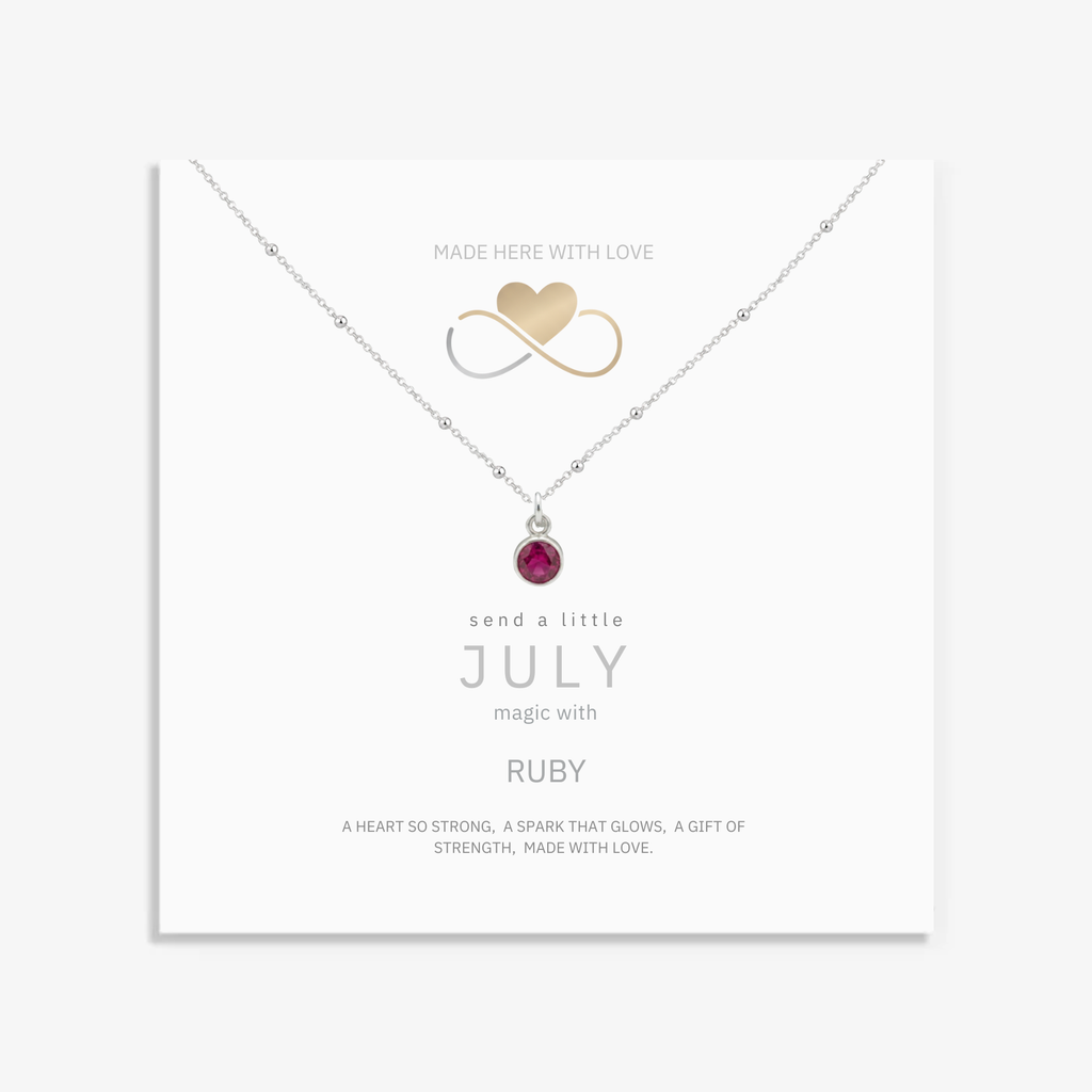 Ruby Birthstone Necklace