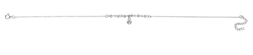 Beginnings Charm Anklet with Clear Cubic Zirconia