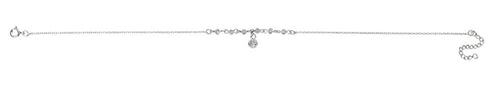 Beginnings Charm Anklet with Clear Cubic Zirconia