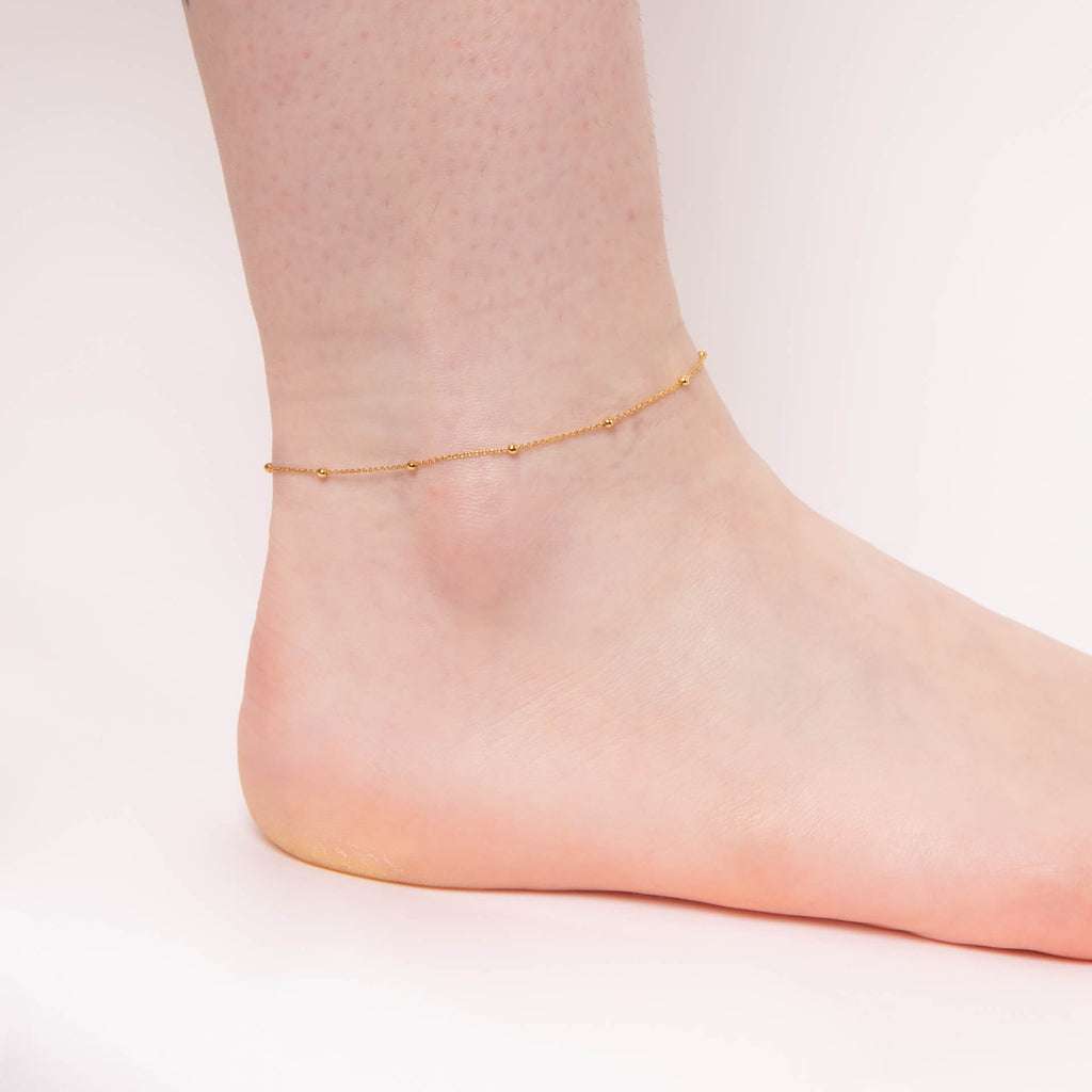 Beginnings Fine Trace and Ball Chain Anklet