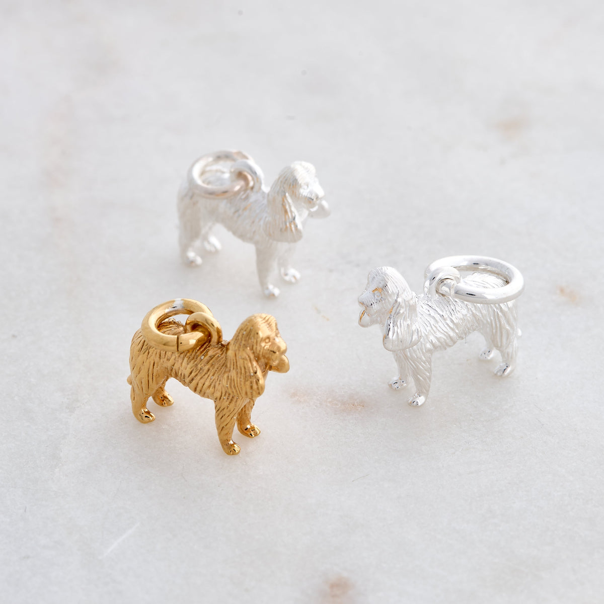 King Charles Spaniel Personalised Silver Dog Tag Necklace