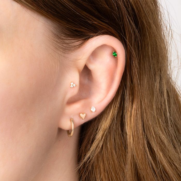 Beginnings Cubic Zirconia Labret Stud Earring