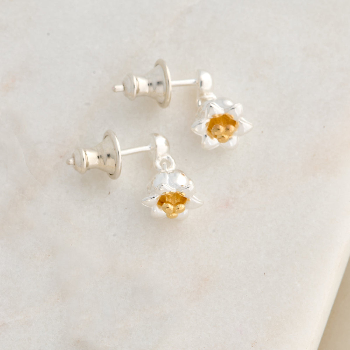 Lily Of The Valley Silver & Gold Vermeil Drop Earrings