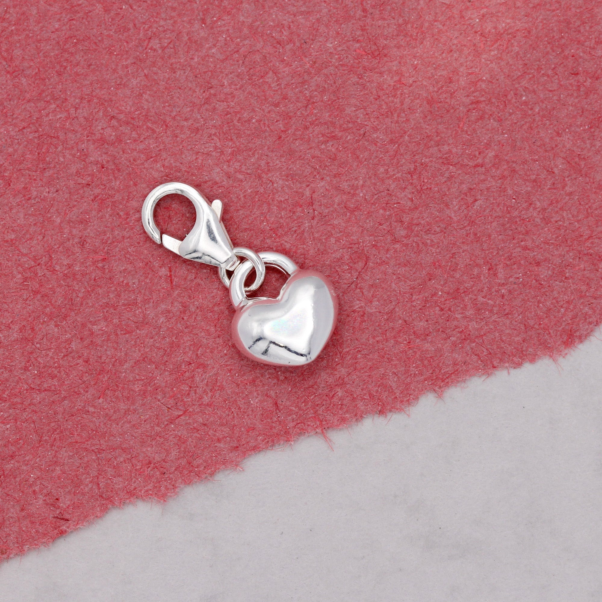 Love Heart Silver Charm