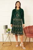 Yumi Green Eyelash Knit Bolero