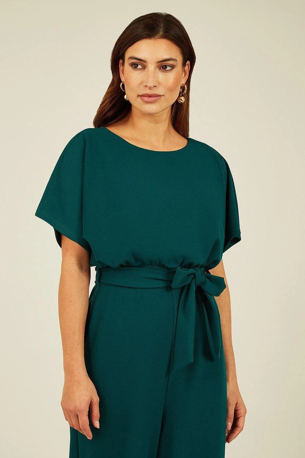 Mela Green Batwing Stretch Jumpsuit