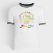 Tennis Mascot Contrast Ringer Tee White