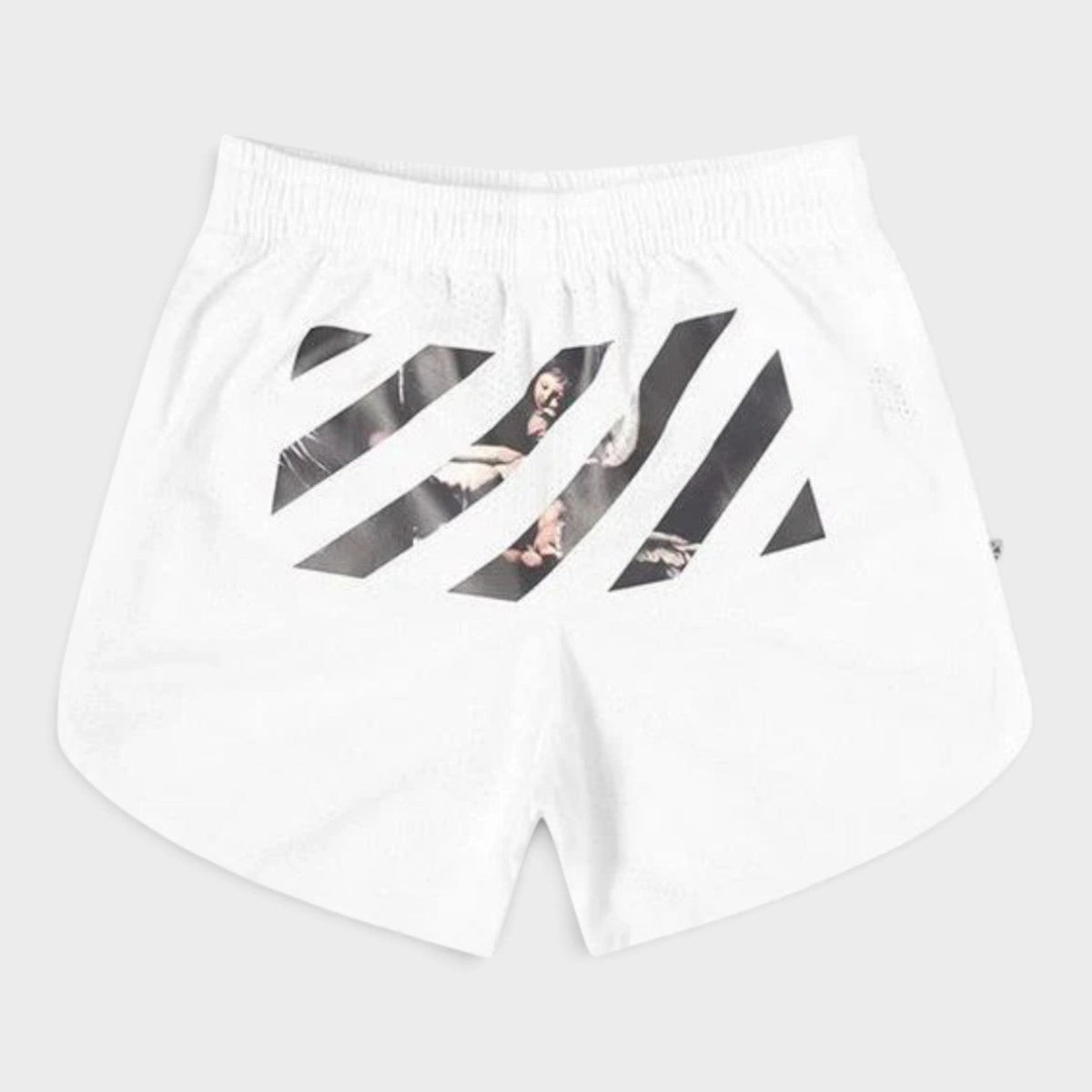 Caravaggio Diag Stripe Shorts White