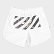 Caravaggio Diag Stripe Shorts White