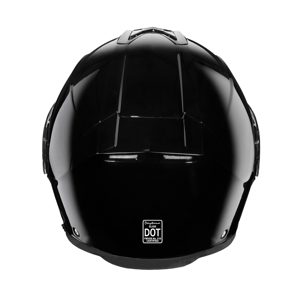 Daytona Glide Modular Motorcycle Helmet - DOT & ECE Approved, Bluetooth Ready, Dual Visor, Men/Women/Youth - Hi-Gloss Black