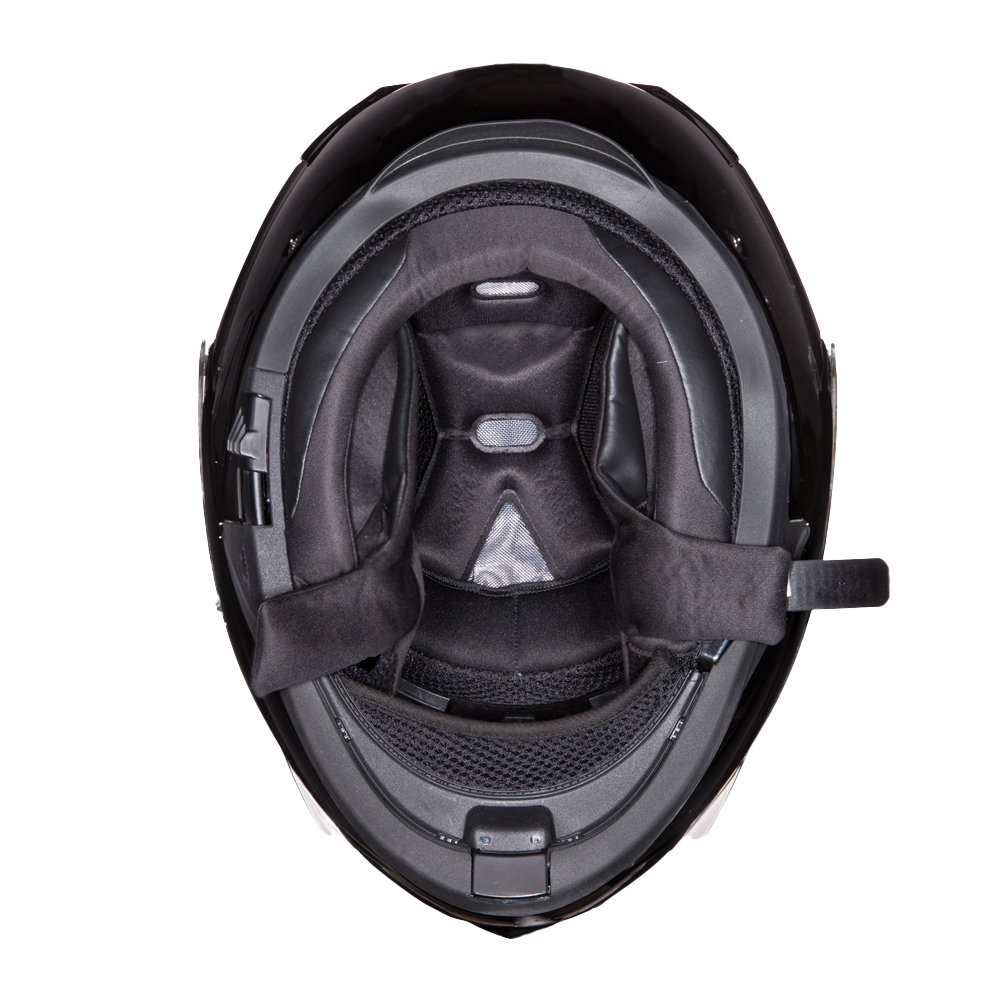 Daytona Glide Modular Motorcycle Helmet - DOT & ECE Approved, Bluetooth Ready, Dual Visor, Men/Women/Youth - Hi-Gloss Black