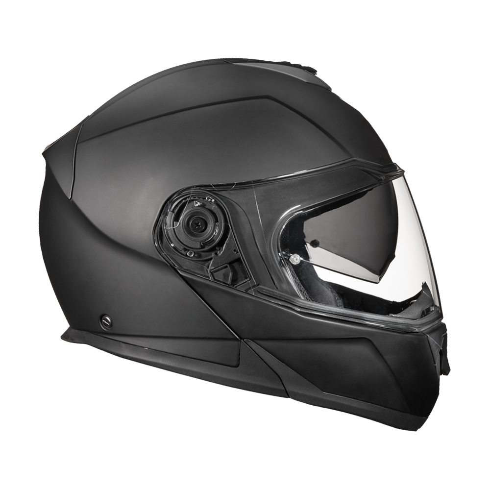 Daytona Glide Modular Motorcycle Helmet - DOT & ECE Approved, Bluetooth Ready, Dual Visor, Men/Women/Youth - Dull Black