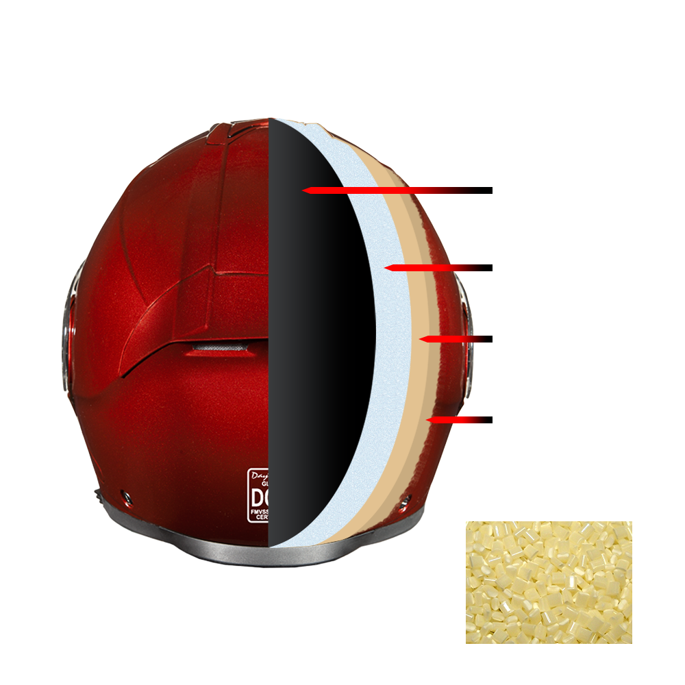 Daytona Glide Modular Motorcycle Helmet - DOT & ECE Approved, Bluetooth Ready, Dual Visor, Men/Women/Youth - Black Cherry