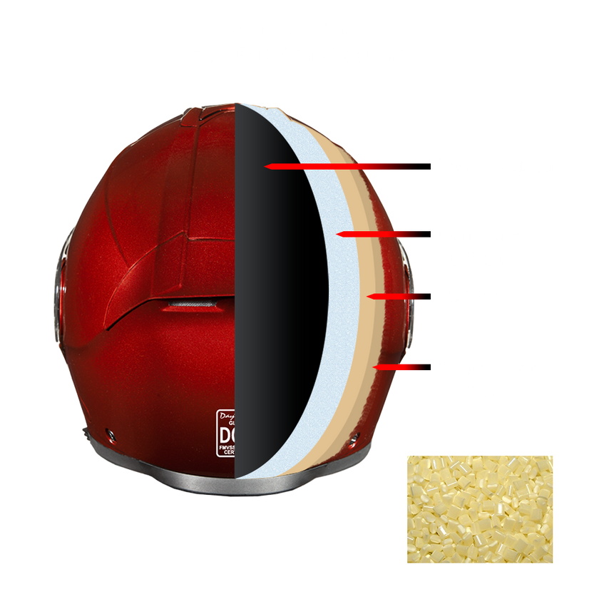 Daytona Glide Modular Motorcycle Helmet - DOT & ECE Approved, Bluetooth Ready, Dual Visor, Men/Women/Youth - Black Cherry