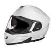 Daytona Glide Modular Motorcycle Helmet - DOT & ECE Approved, Bluetooth Ready, Dual Visor, Men/Women/Youth - Hi-Gloss White