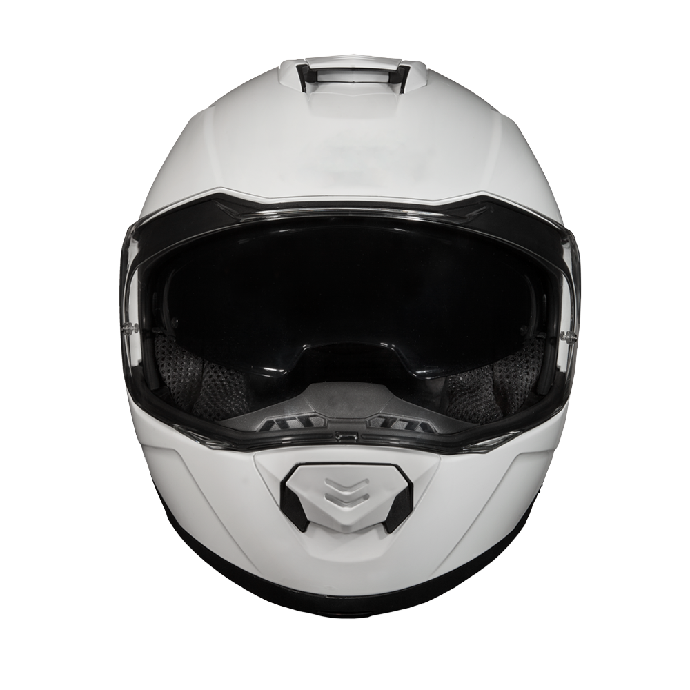 Daytona Glide Modular Motorcycle Helmet - DOT & ECE Approved, Bluetooth Ready, Dual Visor, Men/Women/Youth - Hi-Gloss White