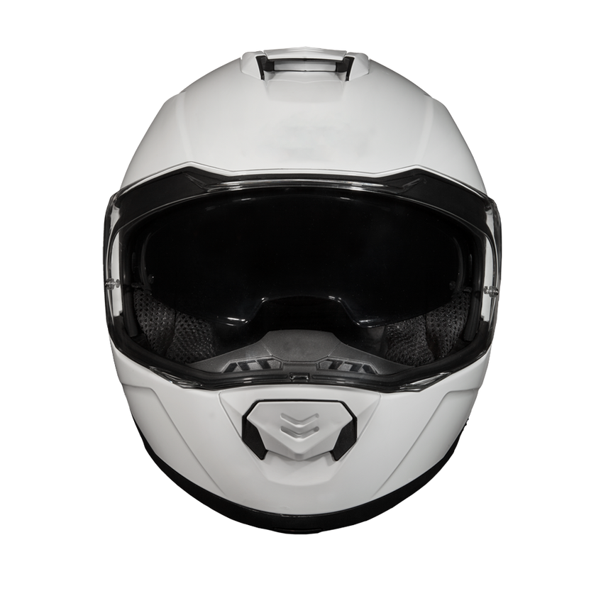Daytona Glide Modular Motorcycle Helmet - DOT & ECE Approved, Bluetooth Ready, Dual Visor, Men/Women/Youth - Hi-Gloss White