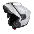 Daytona Glide Modular Motorcycle Helmet - DOT & ECE Approved, Bluetooth Ready, Dual Visor, Men/Women/Youth - Hi-Gloss White