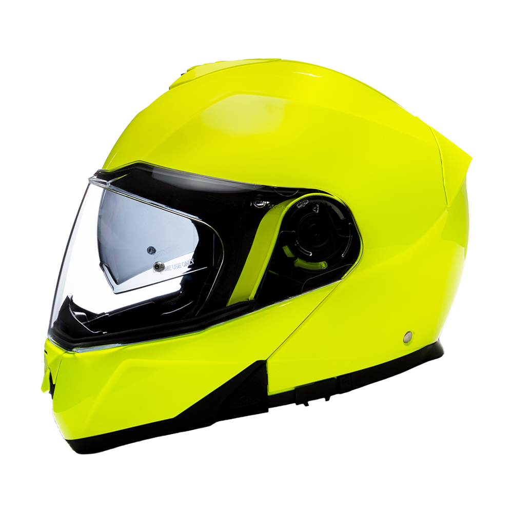 Daytona Glide Modular Motorcycle Helmet - DOT & ECE Approved, Bluetooth Ready, Dual Visor, Men/Women/Youth - Fluorescent Yellow