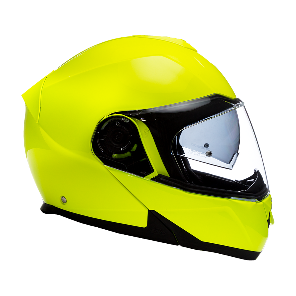 Daytona Glide Modular Motorcycle Helmet - DOT & ECE Approved, Bluetooth Ready, Dual Visor, Men/Women/Youth - Fluorescent Yellow