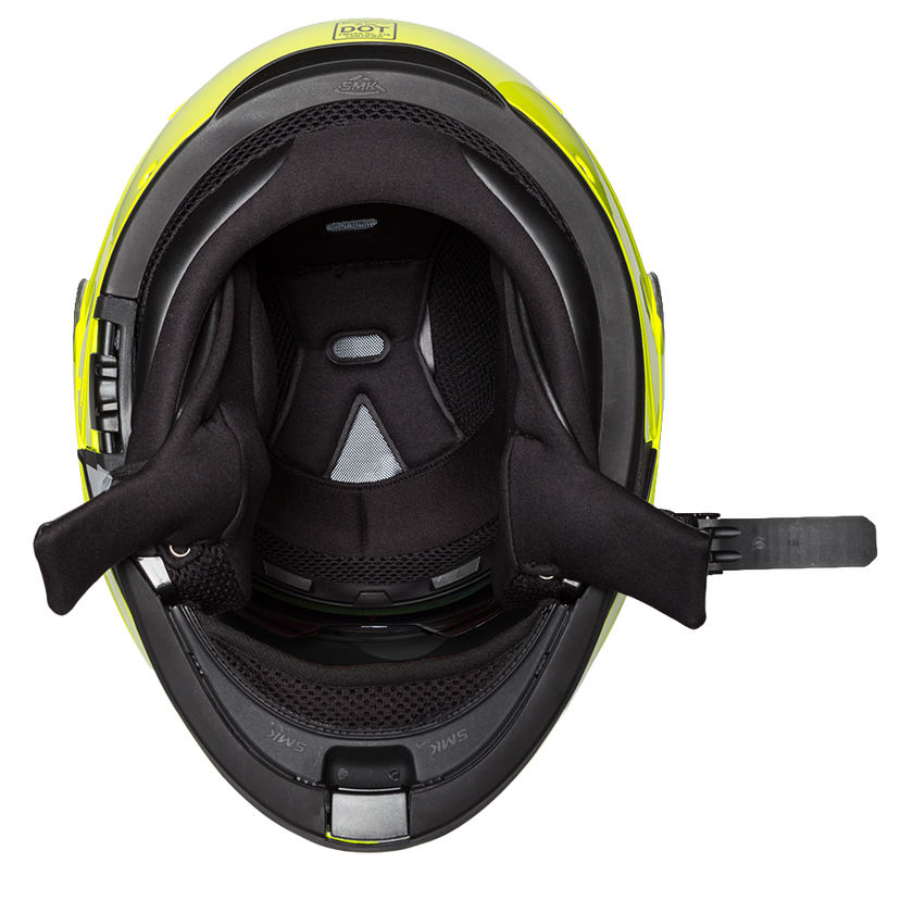 Daytona Glide Modular Motorcycle Helmet - DOT & ECE Approved, Bluetooth Ready, Dual Visor, Men/Women/Youth - Fluorescent Yellow