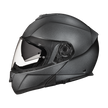 Daytona Glide Modular Motorcycle Helmet - DOT & ECE Approved, Bluetooth Ready, Dual Visor, Men/Women/Youth - Gun Metal Grey Metallic