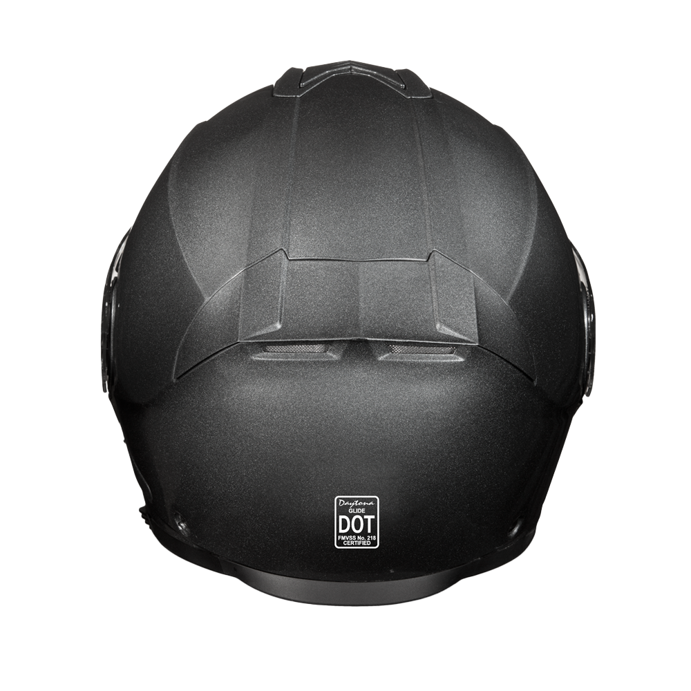 Daytona Glide Modular Motorcycle Helmet - DOT & ECE Approved, Bluetooth Ready, Dual Visor, Men/Women/Youth - Gun Metal Grey Metallic