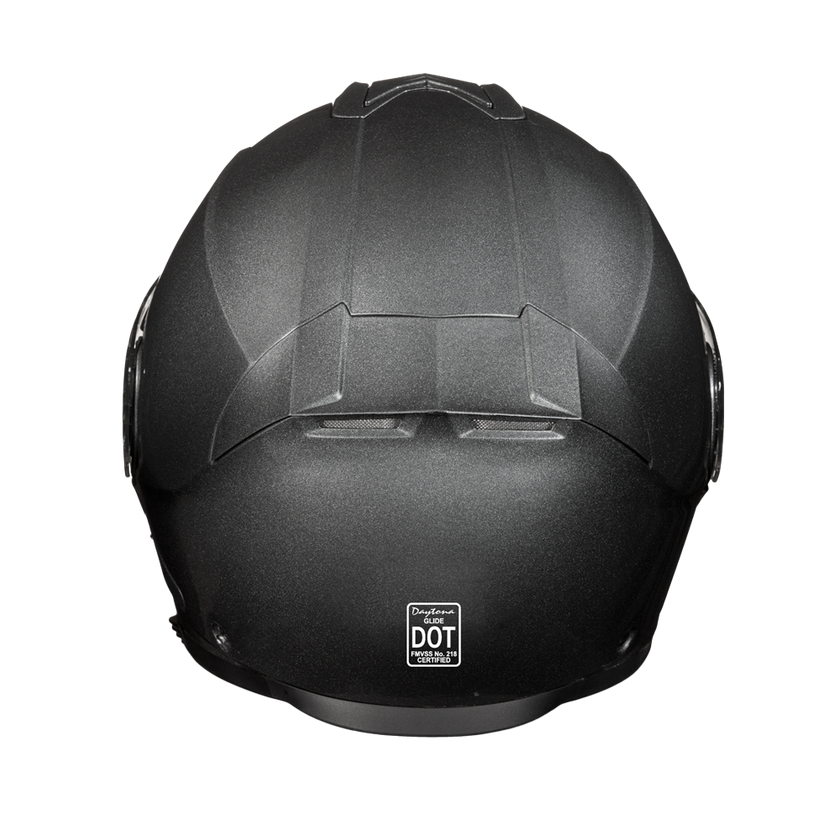 Daytona Glide Modular Motorcycle Helmet - DOT & ECE Approved, Bluetooth Ready, Dual Visor, Men/Women/Youth - Gun Metal Grey Metallic