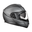 Daytona Glide Modular Motorcycle Helmet - DOT & ECE Approved, Bluetooth Ready, Dual Visor, Men/Women/Youth - Gun Metal Grey Metallic