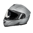 Daytona Glide Modular Motorcycle Helmet - DOT & ECE Approved, Bluetooth Ready, Dual Visor, Men/Women/Youth- Silver Metallic