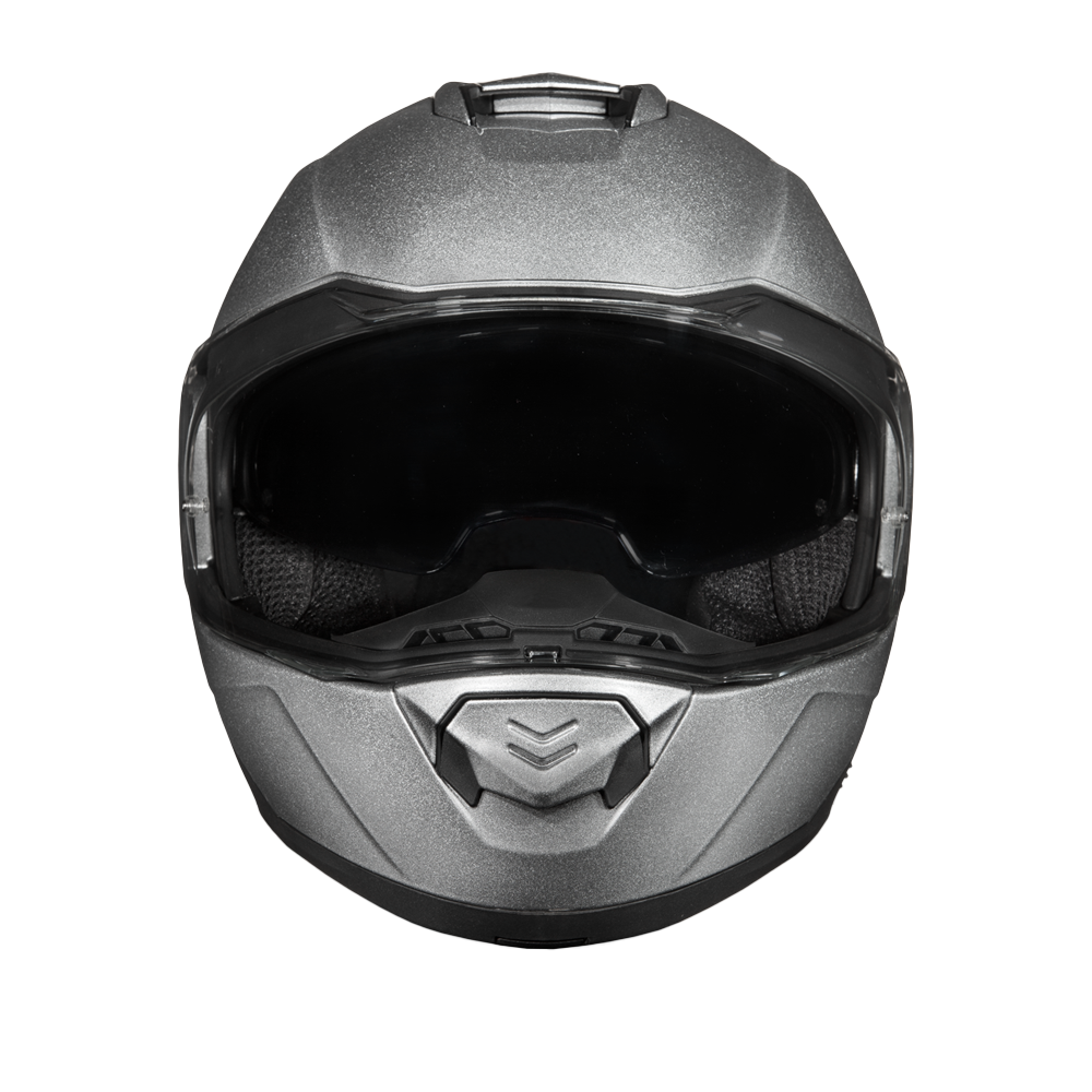 Daytona Glide Modular Motorcycle Helmet - DOT & ECE Approved, Bluetooth Ready, Dual Visor, Men/Women/Youth- Silver Metallic