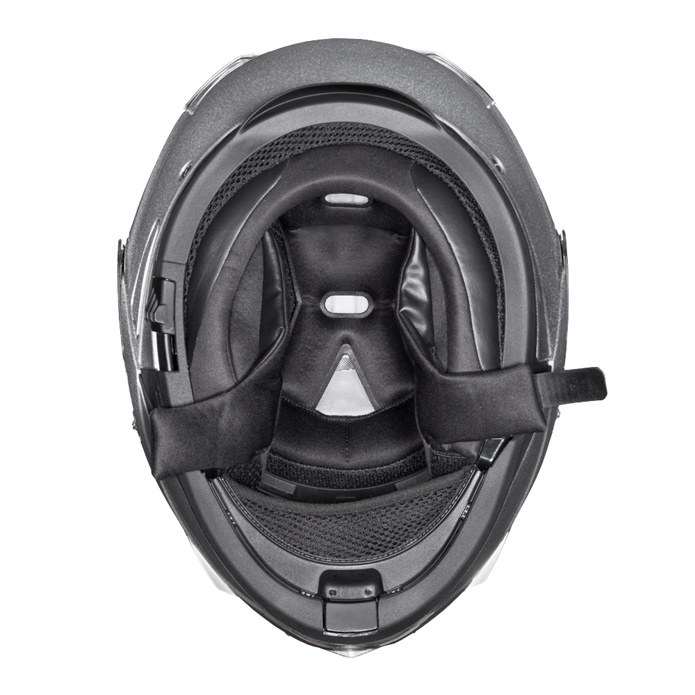 Daytona Glide Modular Motorcycle Helmet - DOT & ECE Approved, Bluetooth Ready, Dual Visor, Men/Women/Youth- Silver Metallic