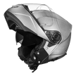 Daytona Glide Modular Motorcycle Helmet - DOT & ECE Approved, Bluetooth Ready, Dual Visor, Men/Women/Youth- Silver Metallic