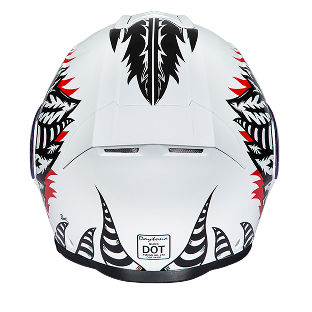 Daytona Glide Modular Motorcycle Helmet - DOT & ECE Approved, Bluetooth Ready, Dual Visor, Men/Women/Youth - W/ Phoenix