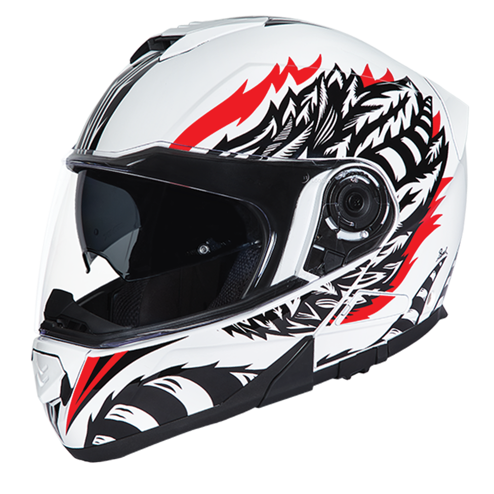 Daytona Glide Modular Motorcycle Helmet - DOT & ECE Approved, Bluetooth Ready, Dual Visor, Men/Women/Youth - W/ Phoenix